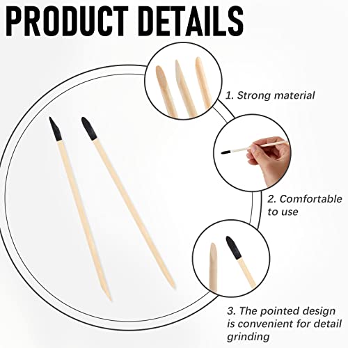 100 Pack Sanding Sticks Matchsticks Sanding Twigs Fine Detailing Sanding Sticks for Plastic Models Wood Hobby, 280 Grit, 5.4 x 0.2 Inch