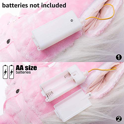 HollyHOME 36 inch Pink Hobby Horse with Good Grip Handles and Wheels Unicorn Plush Toy