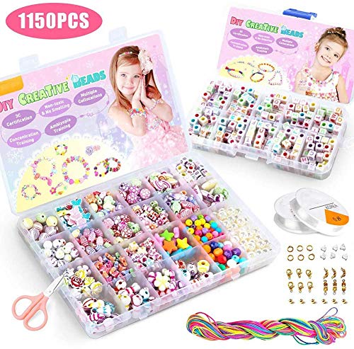 Queta DIY Beads Creative Hobby Children's Necklace Beads Kit Educational & Science Games Fancy Bracelet Puzzle Creative Handmade Beads 2 x 24 Grid