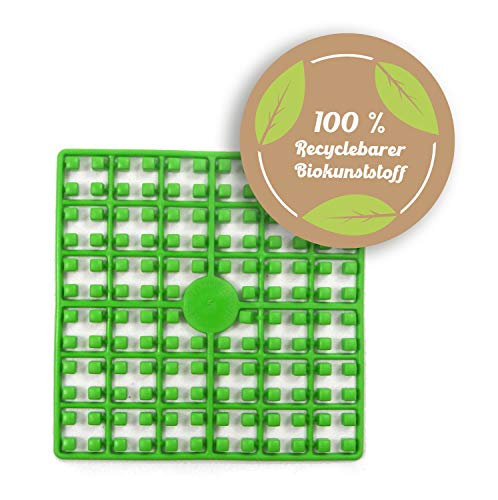 Pracht Creatives Hobby P90026-00505 Fun Craft Set Frog Pixel Image on Base Plate Boys and Girls as a Small Gift, Bag for Children's Birthday Parties, Colourful