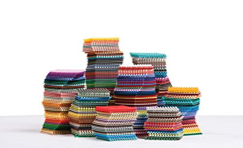 Pracht Creatives Hobby P90026-00505 Fun Craft Set Frog Pixel Image on Base Plate Boys and Girls as a Small Gift, Bag for Children's Birthday Parties, Colourful