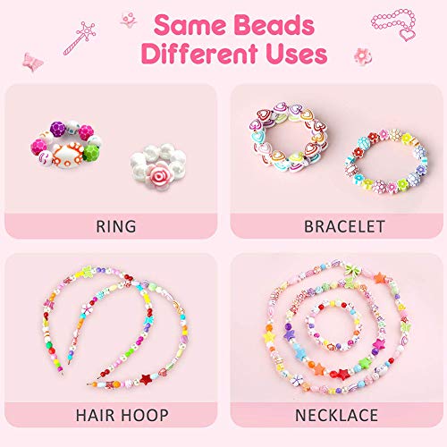 Queta DIY Beads Creative Hobby Children's Necklace Beads Kit Educational & Science Games Fancy Bracelet Puzzle Creative Handmade Beads 2 x 24 Grid