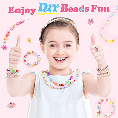 Queta DIY Beads Creative Hobby Children's Necklace Beads Kit Educational & Science Games Fancy Bracelet Puzzle Creative Handmade Beads 2 x 24 Grid