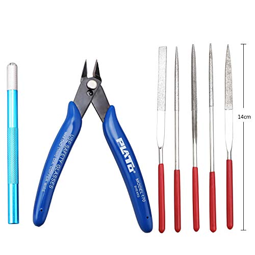 Aussel 33 Pieces Gundam Model Tools Kit, Model Basic Tools Craft Set, Hobby Building Craft Set for Basic Model Building Repairing and Fixing