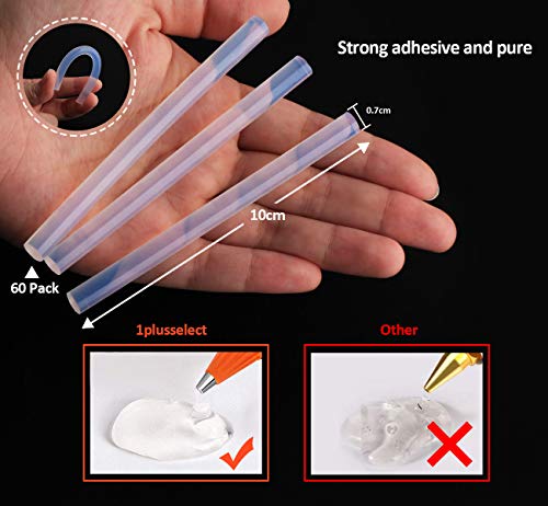 ilauke Hot Glue Gun, 20W Mini Heating Hot Melt Glue Gun with Sticks(60pcs 100mm) ON-Off Switch for DIY Arts, Hobby, Crafts, Home Repairs, Fabric, Metal, Wood, Glass, Card, Plastic