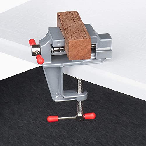 Mini Jeweler Table Clamp Small Hobby Bench Vice Work Bench Vise Bench Clamp Hobby Vise Clamp Small Table Clamp Mini Bench Vice Clamp for Small Work Crafts Woodworking and Metalworking