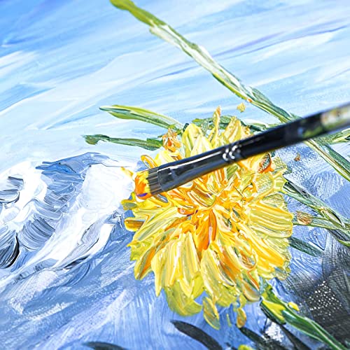 Nicpro 18 Colors Large Acrylic Paint Set, 8.45 fl oz./ 250 ml Artist Painting Supplies Bulk Non-Toxic For Multi Surface Canvas, Wood, Fabric, Leather, Cardboard, Paper, Crafts, Hobby with Color Wheel