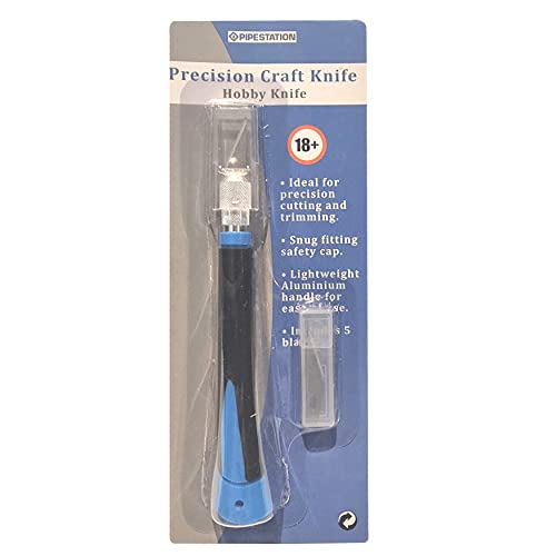 Pipestation Precision Soft Grip Lightweight Hobby Utility Set for Paper Card Vinyl Leather Clay Ergonomic Handle