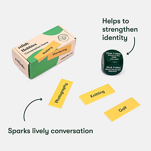 Relish Link & Think Hobbies Conversation Card Game - Dementia Activities & Alzheimer's Products, Games & Toys for Seniors