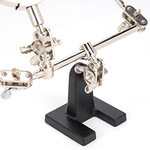 5X Magnifying Glass with Stand Hands Free Magnifying Glass Magnifier Stand with Clamps and Clips Free Standing Magnifying Glass for Desk Hobbies Iron Soldering Sewing Crafts Electronic Watch Repair