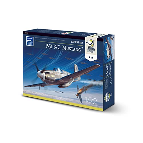 Arma Hobby Plastic Model kit P-51 B/C Mustang Expert Set (70038) in 1/72 Scale