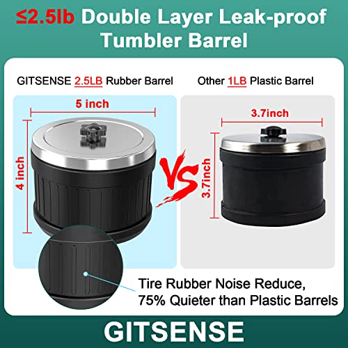 Professional Rock Tumbler Kit, Hobby Rocks Polisher for Kids and Adults, STEM Science Kit, Upgraded 9-Day Timer & 3-Speed Motor, Include Rough Gemstones, 4 Polishing Grits