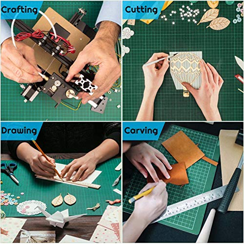 Self Healing Sewing Mat, Anezus Rotary Cutting Mat Double Sided 5-Ply Craft Cutting Board for Sewing Crafts Hobby Fabric Precision Scrapbooking Project 9" x 12"(A4)