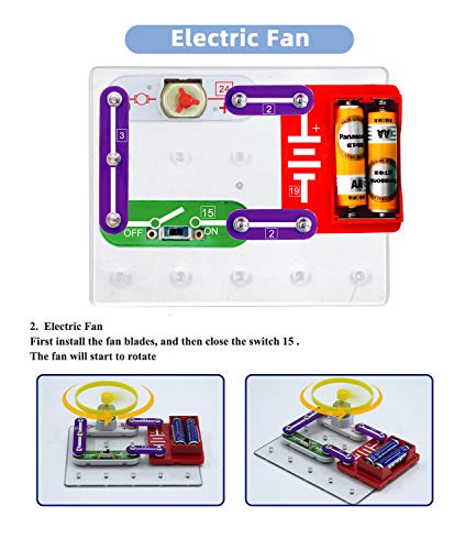 VFENG W39 Beginner Circuit Kits for Kids,Circuit Experiment Science Kits, Electronics Explorations Kits , Educational STEM Kit for Kids Ages 5-9 boys and girls