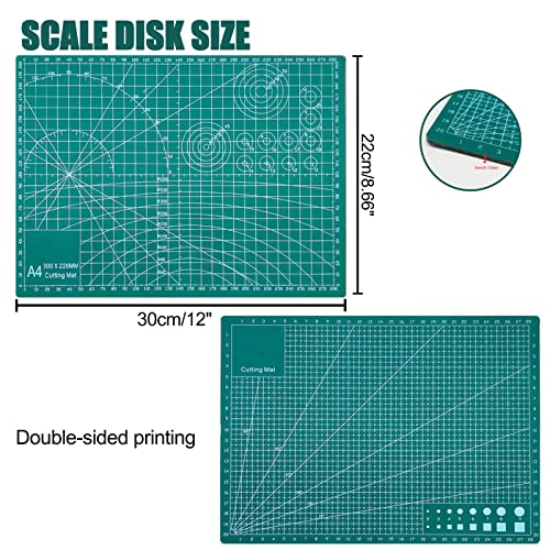 34 PCS Precision Carving Craft Hobby Knife Set and A4 Cutting Mat Set,Art Blade Cutting Exacto Knives Cutting Rulers Tools for Paper,Modelling,Quilting,Sewing,Scrapbook,Fabric