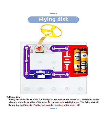 VFENG W39 Beginner Circuit Kits for Kids,Circuit Experiment Science Kits, Electronics Explorations Kits , Educational STEM Kit for Kids Ages 5-9 boys and girls