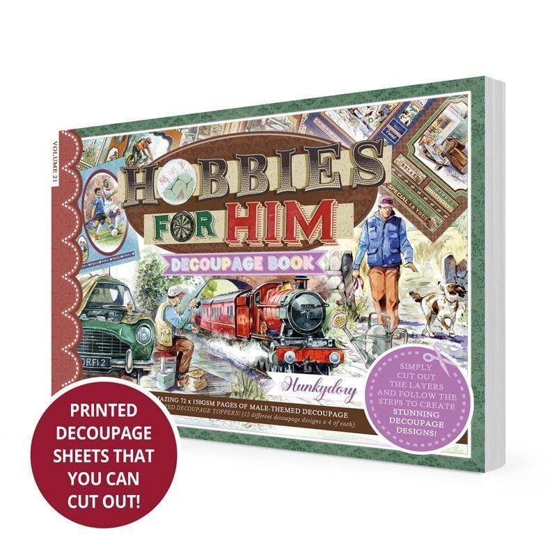 Hunkydory Crafts Hobbies for Him Decoupage Book