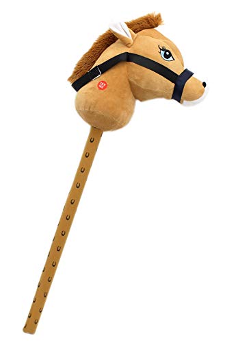 Carousel Toys and Gifts Childrens Plush Hobby Horse With Sound ~ Horse Colour Vary