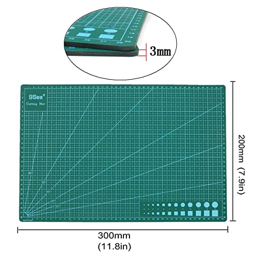 ABMRO 43 PCS Precision Carving Craft Hobby Knife Set Includes Utility Knife with 40Pcs Blades,PVC Cutting Mat,Steel Rule for Art Cutting,Model Making,Scrapbooking Stencil