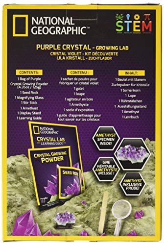 National Geographic JM00632 Purple Grow Crystal Growiing Kit,9.25 x 2.25 x 6.25 inches