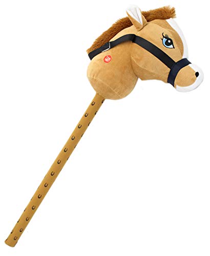 Carousel Toys and Gifts Childrens Plush Hobby Horse With Sound ~ Horse Colour Vary