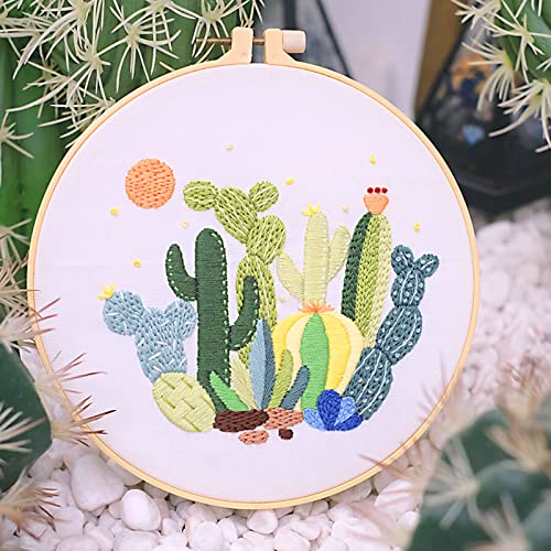HAND U JOURNEY Basic Embroidery Stitch Kit: Perfect for Beginners with 28 Different Stitches and a Mushroom Embroidery Set