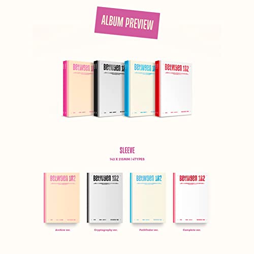 TWICE - [BETWEEN 1&2] (Archive Ver.) Photobook + CD-R + BOX + Polaroid + Postcard + Sticker + Message Photocard + Heart Glass + Folded Poster + Photocard + 2 Pin Button Badges