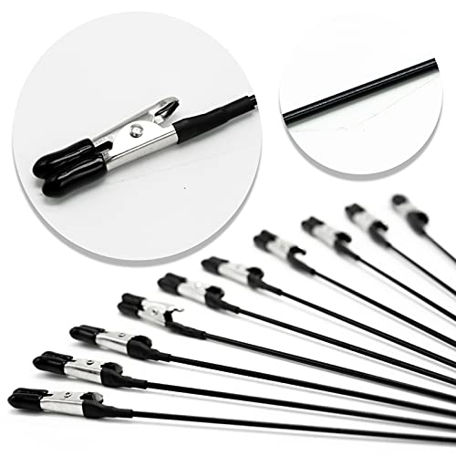 Spray Paint Clamping, Painting Stand Base and Alligator Clip Stick Set , Metal Wire Alligator Clamps, Tailed Clasp Clips for Hobby Modeling DIY Memo, Photo, Card