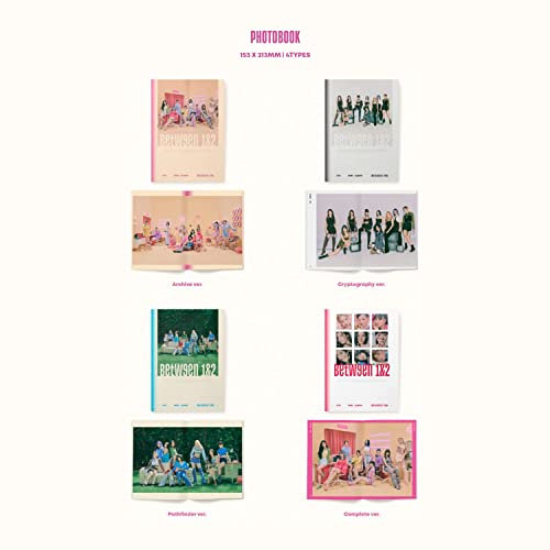 TWICE - [BETWEEN 1&2] (Archive Ver.) Photobook + CD-R + BOX + Polaroid + Postcard + Sticker + Message Photocard + Heart Glass + Folded Poster + Photocard + 2 Pin Button Badges
