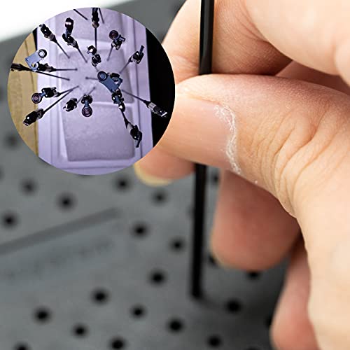 Spray Paint Clamping, Painting Stand Base and Alligator Clip Stick Set , Metal Wire Alligator Clamps, Tailed Clasp Clips for Hobby Modeling DIY Memo, Photo, Card