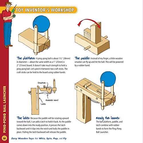 Zany Wooden Toys that Whiz, Spin, Pop, and Fly: 28 Projects You Can Build From The Toy Inventor's Workshop (Fox Chapel Publishing) Family-Friendly Projects that Kids and Parents Can Make Together