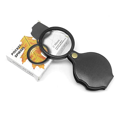 Mini Pocket Magnifier with Cortical Protective Cover, 8X Magnifying Glass Lens Magnifier for Seniors with Macular Degeneration, Adults with Hobbies & Kids with Curiosity Y3KDFDJ