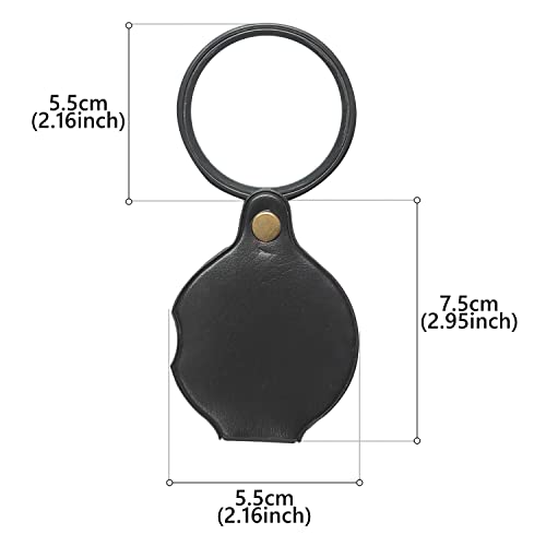 Mini Pocket Magnifier with Cortical Protective Cover, 8X Magnifying Glass Lens Magnifier for Seniors with Macular Degeneration, Adults with Hobbies & Kids with Curiosity Y3KDFDJ