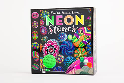 hinkler Paint Your Own Neon Stones Rock Painting Kit |Creative Kids Arts and Crafts | Art Projects Kits for Adults | Painting Sets