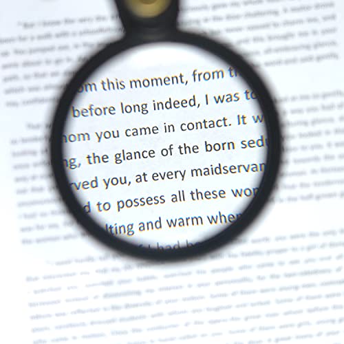 Mini Pocket Magnifier with Cortical Protective Cover, 8X Magnifying Glass Lens Magnifier for Seniors with Macular Degeneration, Adults with Hobbies & Kids with Curiosity Y3KDFDJ
