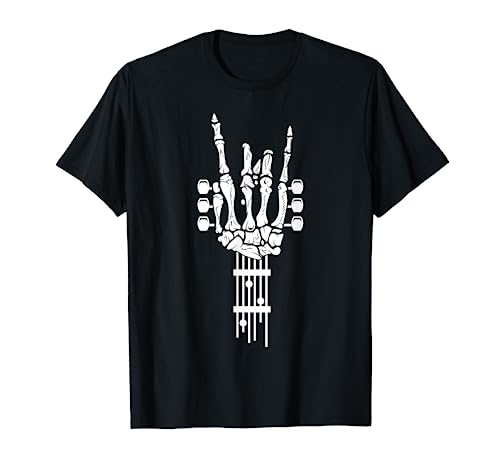 Rock & Roll Skeleton Guitar Music Lover Gift T-Shirt