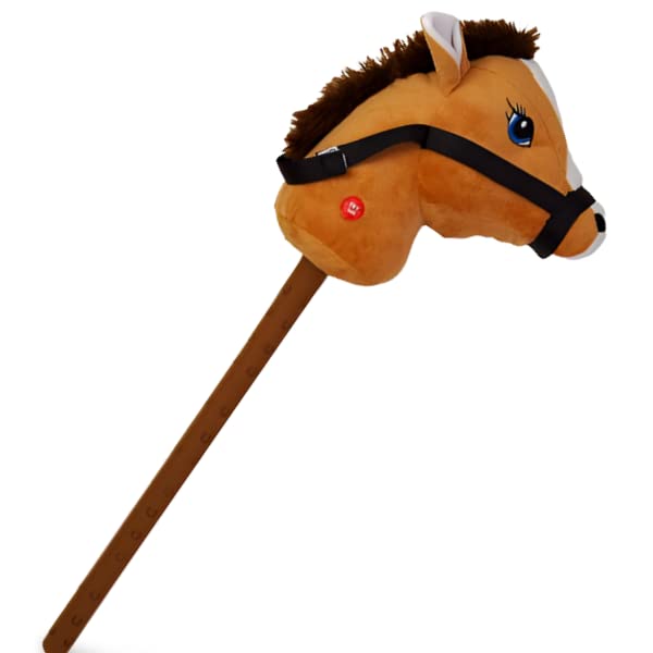 Aggloz | Hobby Horse Toy with Sounds | Tall Horse on a Stick | Quality Horse Toys | Galloping Sounds | Childrens Toy | for Kid Xmas Gifts Indoor & Outdoor | 66cm