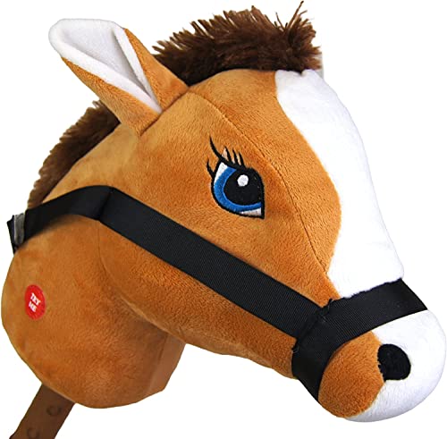 Aggloz | Hobby Horse Toy with Sounds | Tall Horse on a Stick | Quality Horse Toys | Galloping Sounds | Childrens Toy | for Kid Xmas Gifts Indoor & Outdoor | 66cm