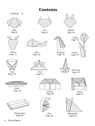 Easy Origami: Over 30 Simple Projects! (Dover Origami Papercraft)