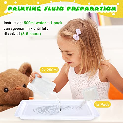 Yellcetoy Water Marbling Paint Craft Kits for Kids, Arts and Crafts for Kids, Kids Art Set Gifts Toys for 6 7 8 9 10 11 12 Year Olds Girls Boys