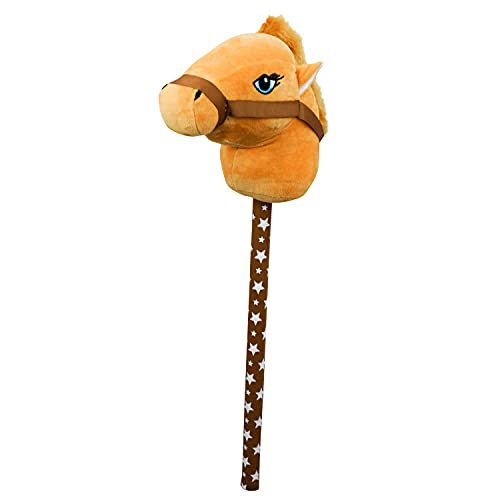 Brown Kids Hobby Horse with Galloping Neighing Sounds Childrens Toy
