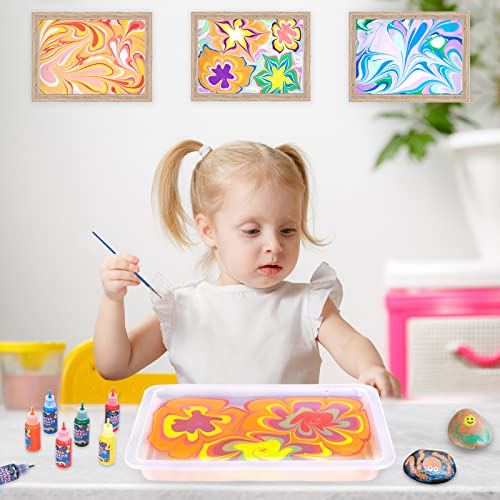 Yellcetoy Water Marbling Paint Craft Kits for Kids, Arts and Crafts for Kids, Kids Art Set Gifts Toys for 6 7 8 9 10 11 12 Year Olds Girls Boys