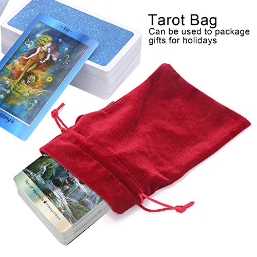 Drawstring Bag, Durable Velvet Drawstring Storage Pouch, Stylish Coin for Game Part Jewelry Card(Red Wine)