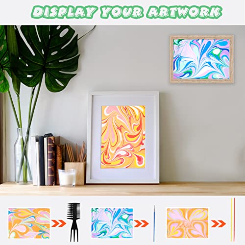 Yellcetoy Water Marbling Paint Craft Kits for Kids, Arts and Crafts for Kids, Kids Art Set Gifts Toys for 6 7 8 9 10 11 12 Year Olds Girls Boys