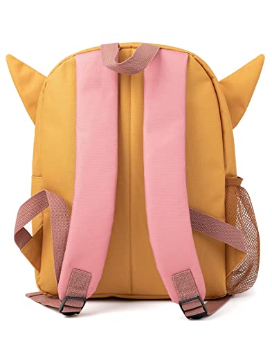 Pokemon Girls Backpack | Eevee Merchandise Animated Character 3D Ears Pink Kids Rucksack Pencil Case Water Bottle | Game Back to School Bag