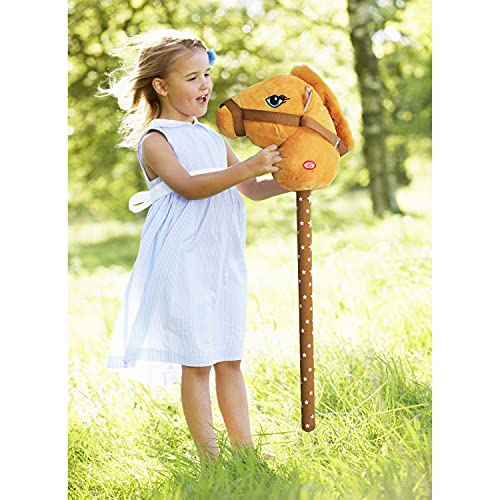 Brown Kids Hobby Horse with Galloping Neighing Sounds Childrens Toy