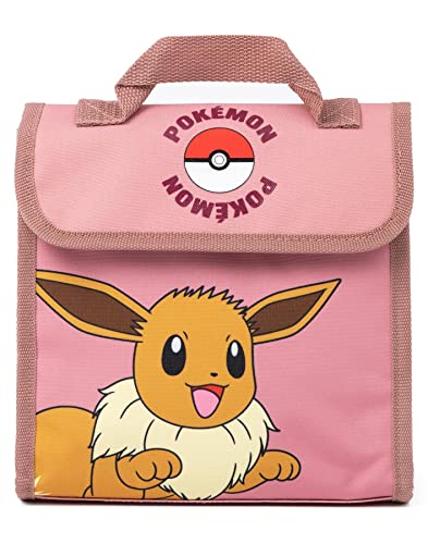 Pokemon Girls Backpack | Eevee Merchandise Animated Character 3D Ears Pink Kids Rucksack Pencil Case Water Bottle | Game Back to School Bag