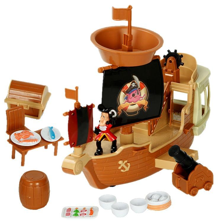 sobebear Kids Role Play Pirate Boat Ship, Adventurous & Creative Treasures Toy with Attractive Figures & Accessories for Indoor Fun, Multipurpose Super Value Game Toy Set Suitable for 3+ Years Kids