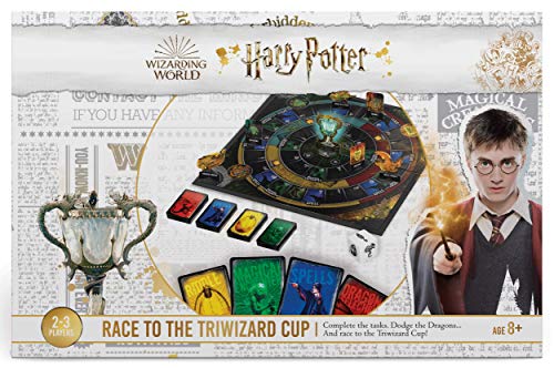 Cartamundi Harry Potter - Race to the Triwizard Cup Game, Calling All Harry Potter Super-Fans Ideal For 2 to 3 Players, Great Gift For Kids Aged 8+