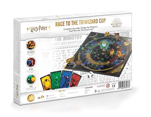Cartamundi Harry Potter - Race to the Triwizard Cup Game, Calling All Harry Potter Super-Fans Ideal For 2 to 3 Players, Great Gift For Kids Aged 8+